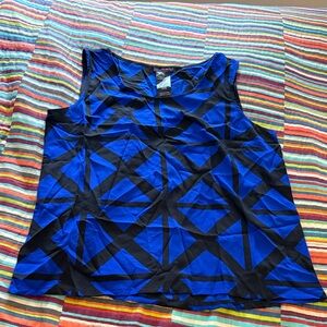 mark. Blue and Black Geometric Tank Top size large new without tags